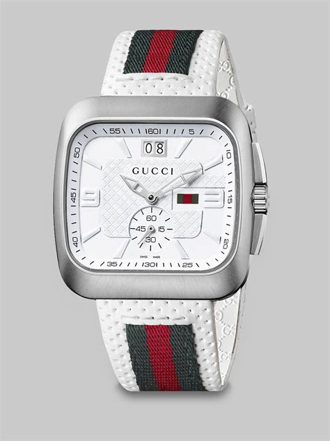 white leather strap for gucci diamants watches|replacement Gucci watch strap.